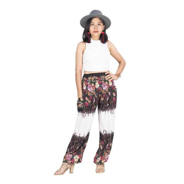 Flowers 100 women harem pants in White PP0004 020100 06