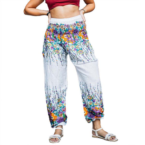 Flowers 45 women harem pants in Purple PP0004 020045 04