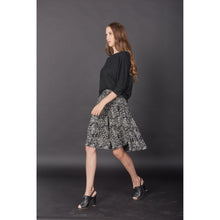 Load image into Gallery viewer, Flowers Women&#39;s Skirt in Black SK0090 020146 01