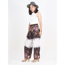 Load image into Gallery viewer, Flowers 100 women harem pants in White PP0004 020100 06
