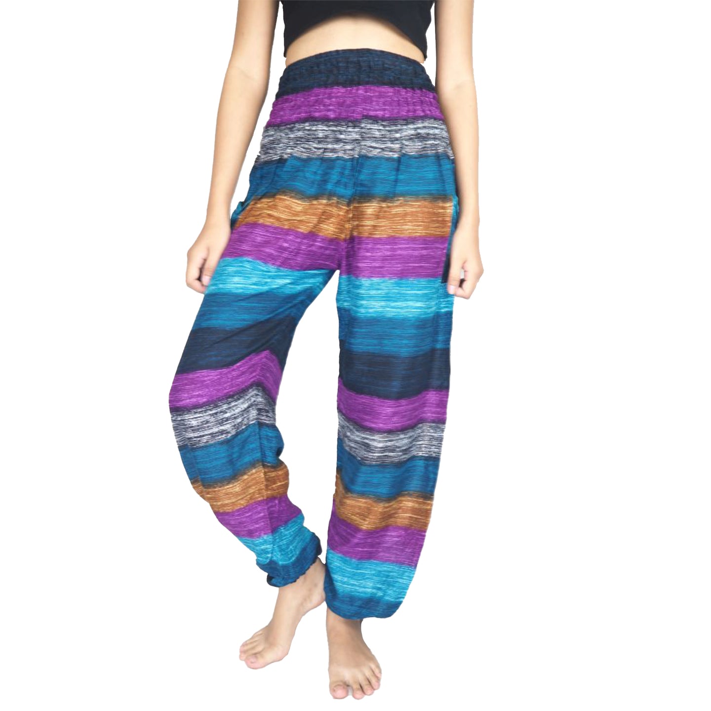 Funny Stripe 21 women harem pants in Ocean Blue PP0004 020021 02