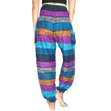 Load image into Gallery viewer, Funny Stripe 21 women harem pants in Ocean Blue PP0004 020021 02