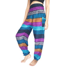 Load image into Gallery viewer, Funny Stripe 21 women harem pants in Ocean Blue PP0004 020021 02