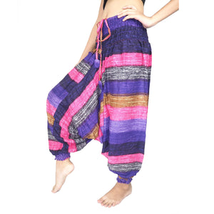 Funny Stripe Unisex Aladdin drop crotch pants in Purple PP0056 020021 03