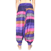 Load image into Gallery viewer, Funny Stripe Unisex Aladdin drop crotch pants in Purple PP0056 020021 03