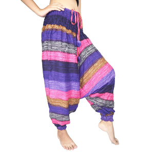 Funny Stripe Unisex Aladdin drop crotch pants in Purple PP0056 020021 03