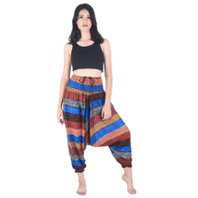 Load image into Gallery viewer, Funny Stripe  Unisex Aladdin drop crotch pants in Brown PP0056 020021 05
