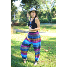 Load image into Gallery viewer, Funny Stripe 21 women harem pants in Ocean Blue PP0004 020021 02