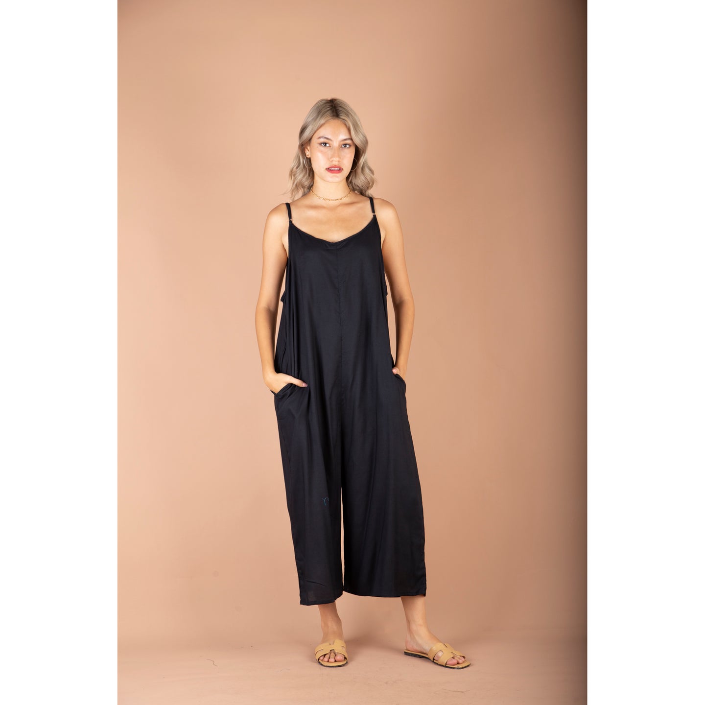 Solid Color Women's Jumpsuit in Black JP0093 020000 10