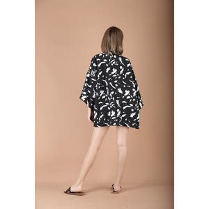 Cactus Women's Kimono Japanese Style in Black JK0094 130003 01