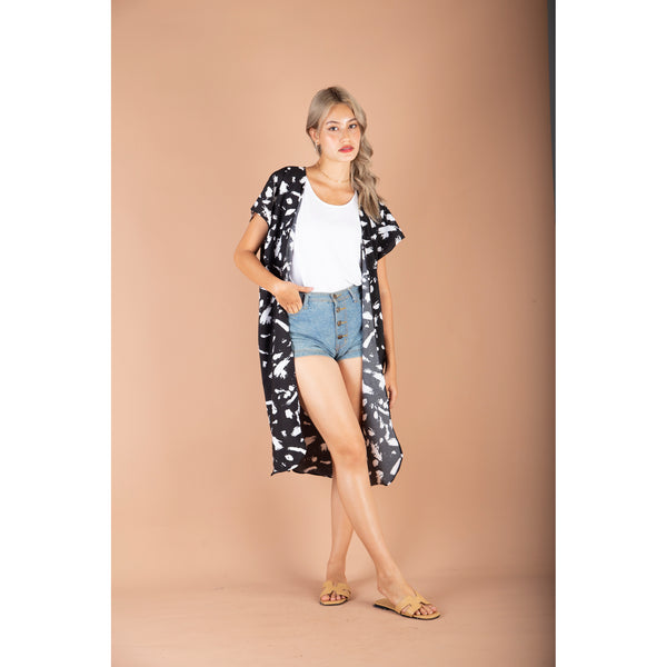 Cactus  Women's Kimono in Black JK0030 130003 01