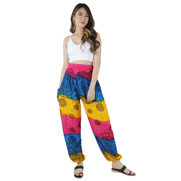 Carnival Mandala Women's Harem Pants in Yellow PP0004 020237 03