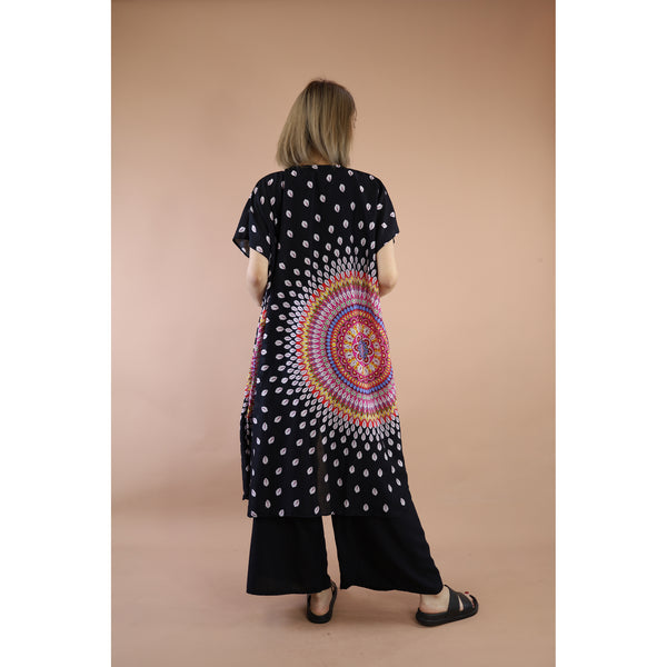 Sunflower 173  Women's Kimono in Black JK0030 020173 04