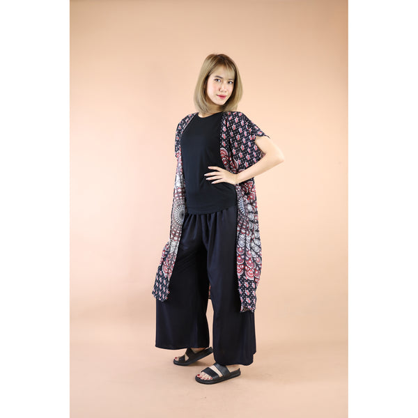 Large Sunflower 128  Women's Kimono in Black JK0030 020128 03