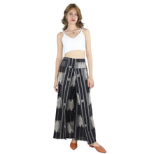 Load image into Gallery viewer, Modern Abstract Cotton Palazzo Pants in Black PP0076 030000 10