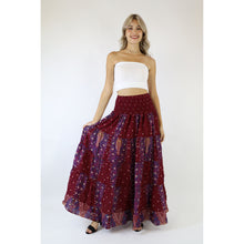 Load image into Gallery viewer, Peacock Women&#39;s Skirt in Dark Red SK0092 020008 02