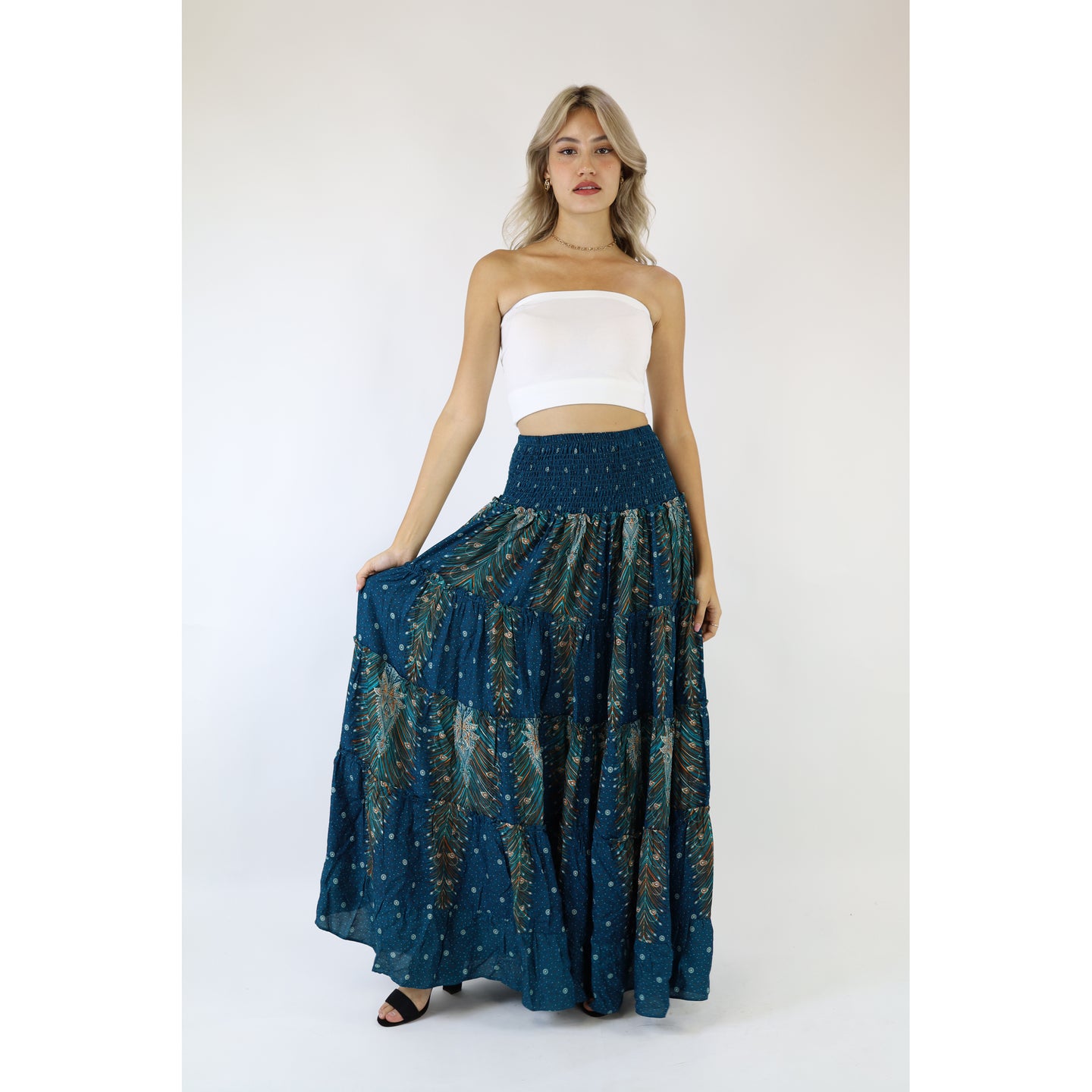 Peacock Women's Skirt in Dark Green SK0092 020008 03