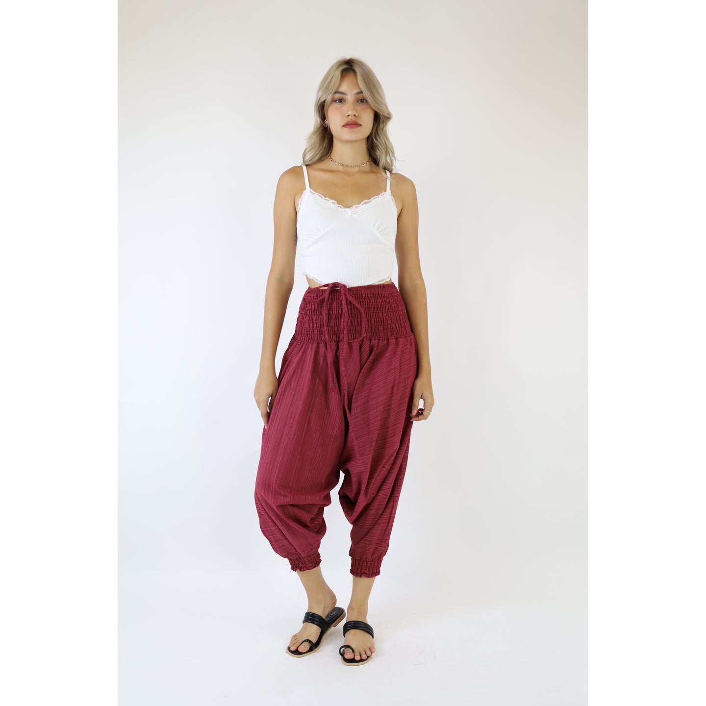 TC Soft Cotton drop crotch pants Dark red PP0056 010000 15