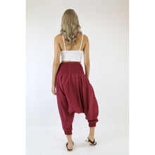 Load image into Gallery viewer, TC Soft Cotton drop crotch pants Dark red PP0056 010000 15