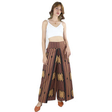 Load image into Gallery viewer, Modern Abstract Cotton Palazzo Pants in Brown PP0076 030000 16