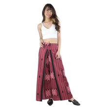 Load image into Gallery viewer, Modern Abstract Cotton Palazzo Pants in Burgundy PP0076 030000 15
