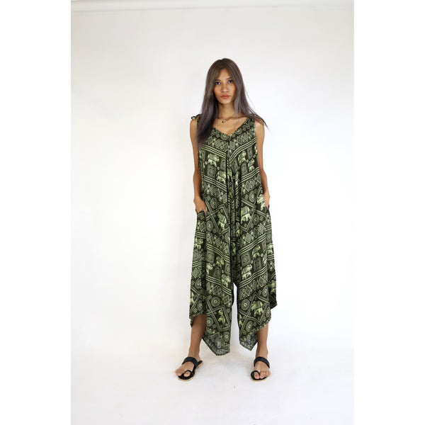 Elephant Stamp Women's Jumpsuit in Green JP0069 020013 03