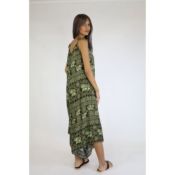 Elephant Stamp Women's Jumpsuit in Green JP0069 020013 03