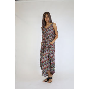 Colorful Stripes Women's Jumpsuit in Dark Brown JP0069 020006 05