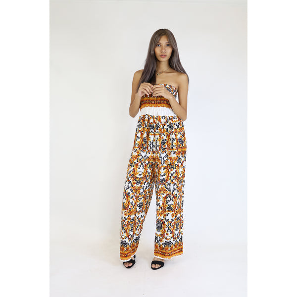 VVersace Women's Jumpsuit Wide legs Style with Belt  in White JP0099 020318 02