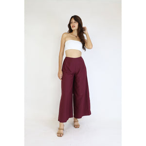 Solid Color Women's Palazzo Pants in Burgundy PP0304 020000 15