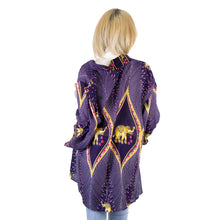 Load image into Gallery viewer, Diamond Elephant Women Kimono in Purple JK0020 020079 01