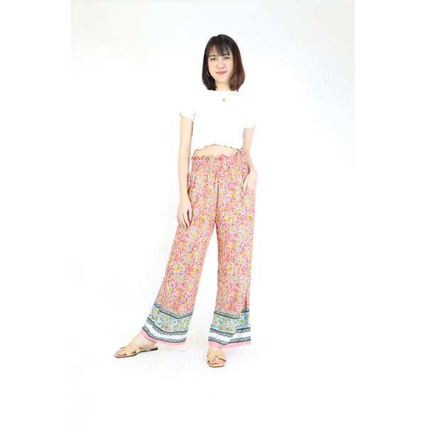 Blossom Flowers Women's Wide Leg Pants in Pink  PP0333 020326 02