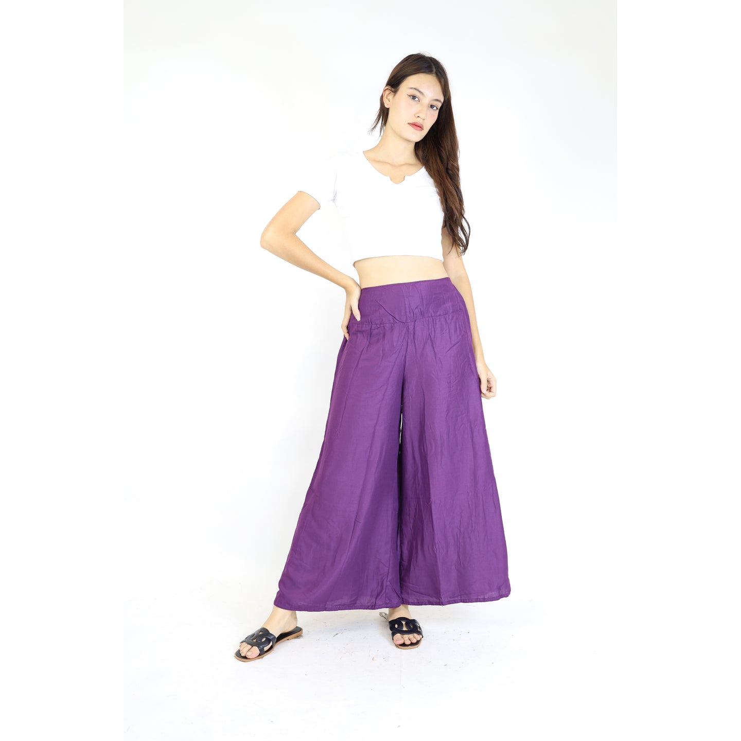 Solid Color Women's Palazzo Pants in Purple PP0304 020000 06