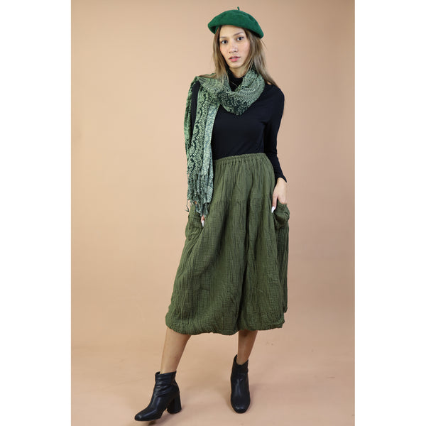 Fall and Winter Collection Organic Cotton Solid Color Skirt LI0023