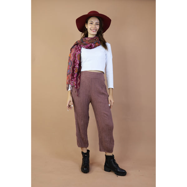Fall and Winter Collection Organic Cotton Solid Color Crop Pants LI0026 000001 00