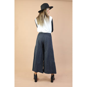 Fall and Winter Collection Organic Cotton Woven Fabric Solid Color Layered Wide Leg Pants LI0028 000001 00