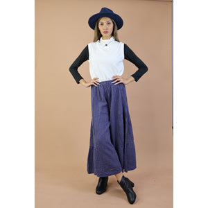 Fall and Winter Collection Organic Cotton Woven Fabric Solid Color Layered Wide Leg Pants LI0028 000001 00