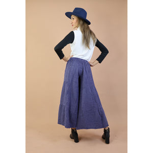 Fall and Winter Collection Organic Cotton Woven Fabric Solid Color Layered Wide Leg Pants LI0028 000001 00