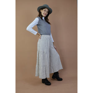 Fall and Winter Collection Organic Cotton Woven Fabric Solid Color Layered Wide Leg Pants LI0028 000001 00