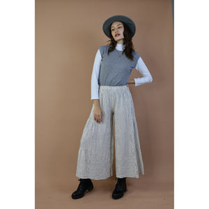 Fall and Winter Collection Organic Cotton Woven Fabric Solid Color Layered Wide Leg Pants LI0028 000001 00