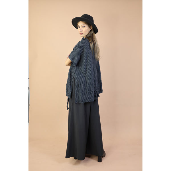 Fall and Winter Collection Organic Cotton Woven Fabric Solid Color Loose Turtleneck Top LI0037 000001 00