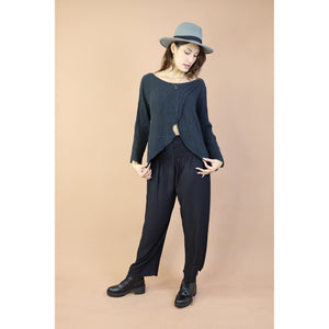 Fall and Winter Collection Organic Cotton Solid Color Wide Neck Twist-Front Top LI0038 000001 00