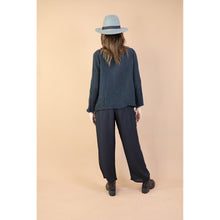 Load image into Gallery viewer, Fall and Winter Collection Organic Cotton Solid Color Wide Neck Twist-Front Top LI0038 000001 00