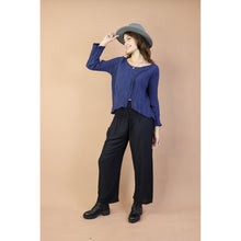 Load image into Gallery viewer, Fall and Winter Collection Organic Cotton Solid Color Wide Neck Twist-Front Top LI0038 000001 00