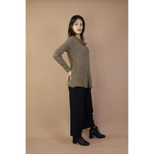 Load image into Gallery viewer, Fall and Winter Collection Organic Cotton Solid Color Cowl Neck Top LI0042 000001 00