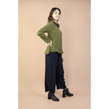 Load image into Gallery viewer, Fall and Winter Collection Organic Cotton Solid Color Turtle  Neck Top LI0044 000001 00