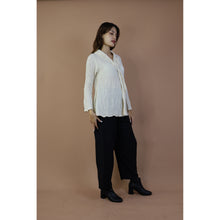 Load image into Gallery viewer, Fall and Winter Collection Organic Cotton Solid Color Tie Neck Top LI0045 000001 00