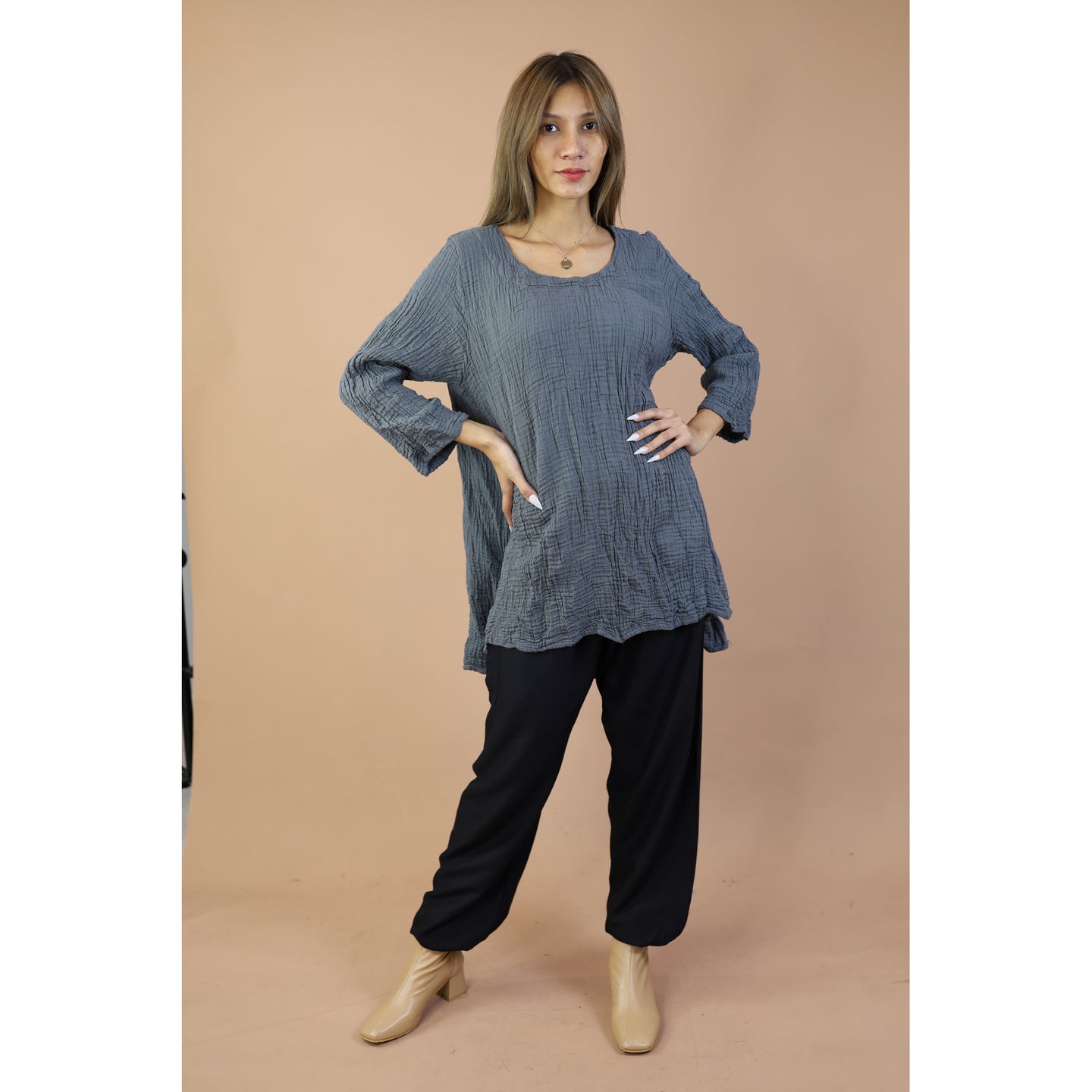 Fall and Winter Collection Organic Cotton Solid Color two side wear LI0048 000001 00