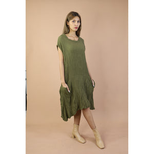 Fall and Winter Collection Organic Cotton Solid Color Dress LI0053 000001 00