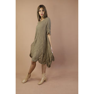 Fall and Winter Collection Organic Cotton Solid Color Dress  LI0056 000001 00